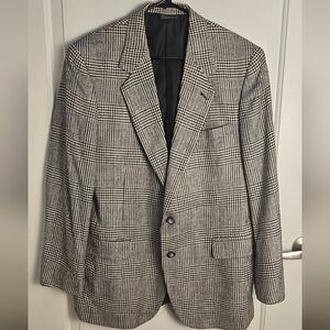 Vintage John Alexander  Houndstooth Plaid Sports Coat Blazer Jacket
